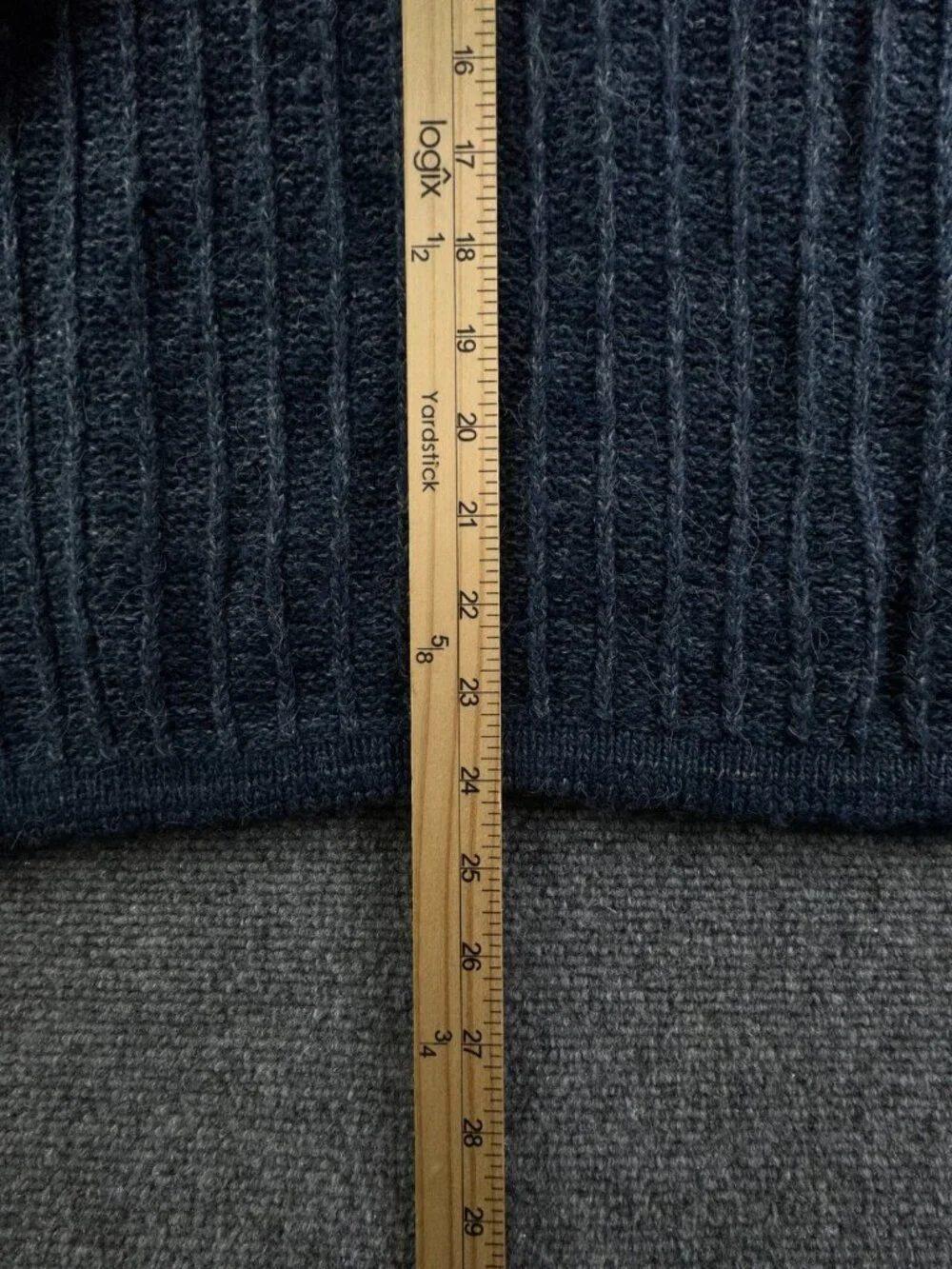 VTG New Era USA Made Knit Sweater XL Blue Pullover Crew Neck Acrylic Adult Rare